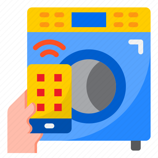 Smartphone, internet, wash, machine, wifi icon - Download on Iconfinder