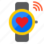 watch, smartwatch, internet, heart, wifi 