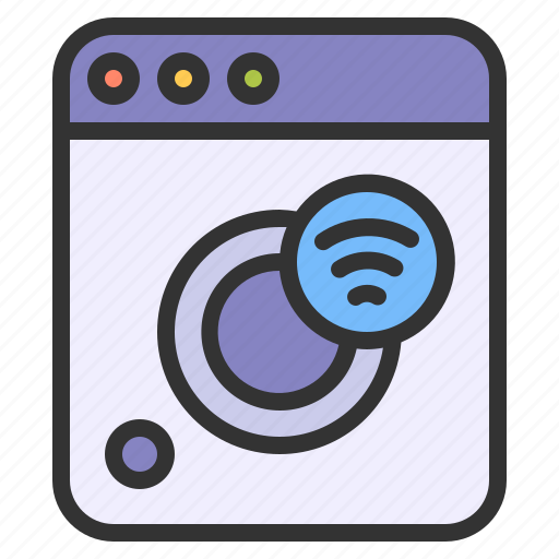 Wash, loundry, washing machine, internet of things icon - Download on Iconfinder