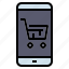 cart, online, shop, shopping, smartphone, store, supermarket 