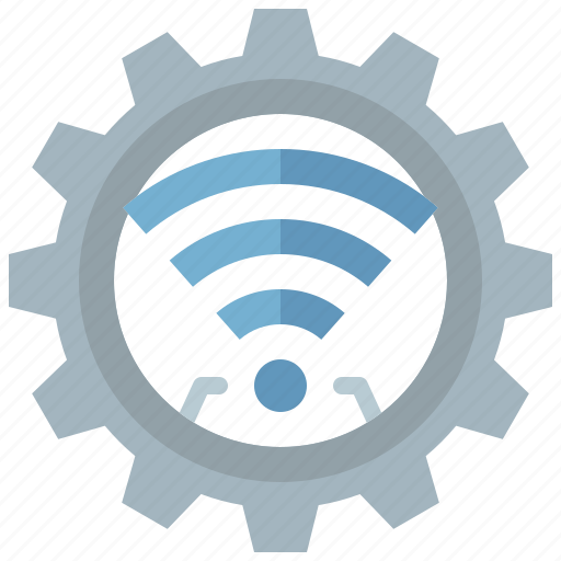 Internet, iot, technology, gear, cogwheel, wifi, machine icon - Download on Iconfinder