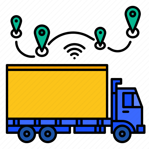 Delivery, tracking, transportation, iot, logistic, truck, shipping icon - Download on Iconfinder