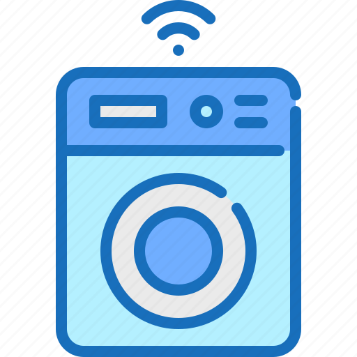 Washing, machine, smart, wifi, technology, internet, of icon - Download on Iconfinder