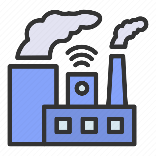 Smart factory, industry, refinery, building icon - Download on Iconfinder