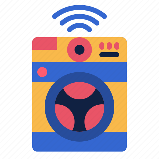 Internetofthing, washingmachine, smart, laundry, clean, technology icon - Download on Iconfinder
