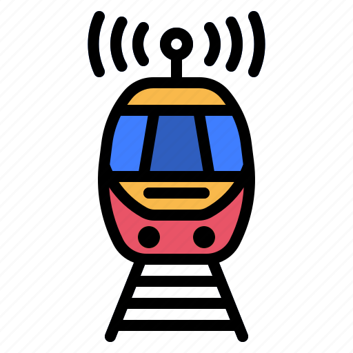 Internetofthing, train, transport, smart, subway, railway icon - Download on Iconfinder