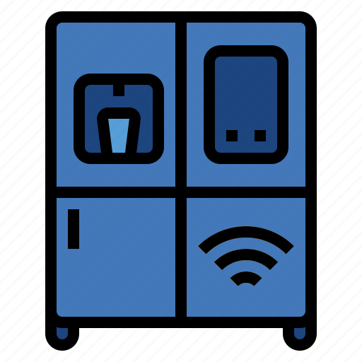 Appliances, iot, refrigerator, internet of things, smart refrigerator icon - Download on Iconfinder