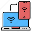 connection, handphone, internet, laptop 
