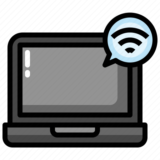 Laptop, internet, wireless, connectivity, connection, wifi icon - Download on Iconfinder