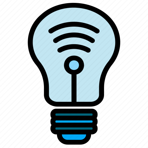 Smart lighting, smart-bulb, internet-of-things, smart-light, wifi, smart-home, technology icon - Download on Iconfinder