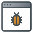 bug, infected, internet, protection, security, web, website