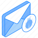 mail bug, spam mail, spam message, email, malicious mail