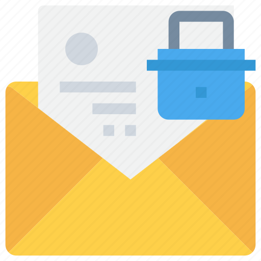 Communication, email, mail, padlock, secure, security icon - Download on Iconfinder