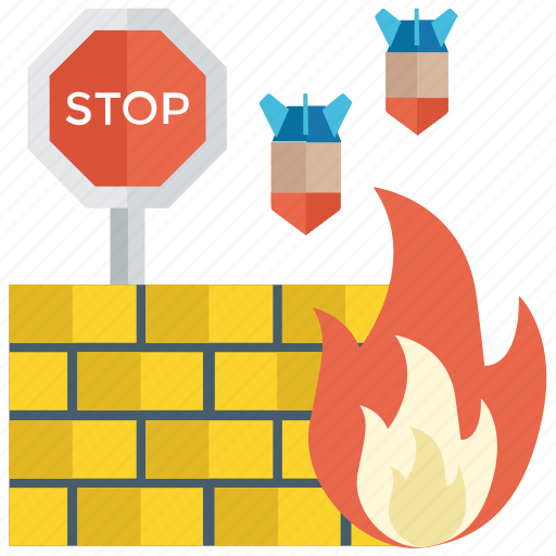 Firewall, firewall security, firewall with brick, internet security, protection, safety icon - Download on Iconfinder