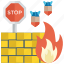 firewall, firewall security, firewall with brick, internet security, protection, safety 
