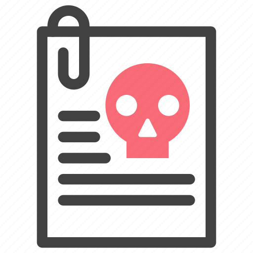 Attachment, document, email, internet, security, skull, virus icon - Download on Iconfinder
