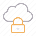 cloud, database, lock, private, protection