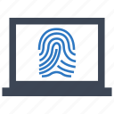 computer, fingerprint, laptop