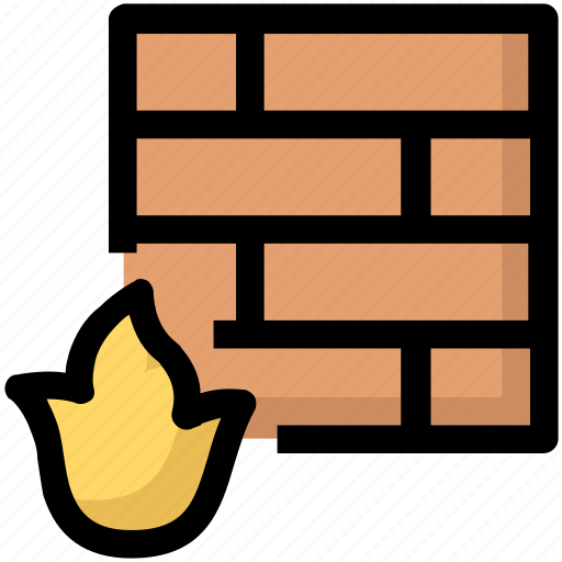 Firewall, flame, protection, security icon - Download on Iconfinder