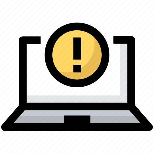 Error, laptop, sign, warning icon - Download on Iconfinder