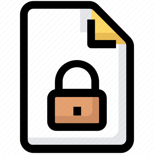 Document, file, lock, security icon - Download on Iconfinder
