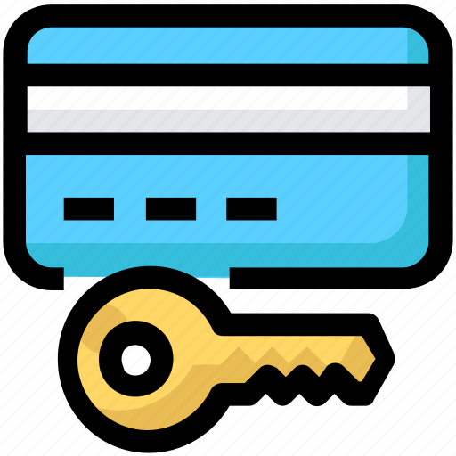 Atm card, key, lock, security icon - Download on Iconfinder