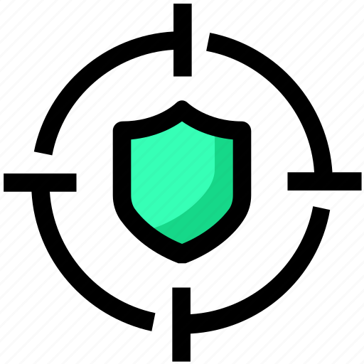 Focus, protection, security, shield, target icon - Download on Iconfinder