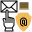 email, encryption, letter, protection, shield 