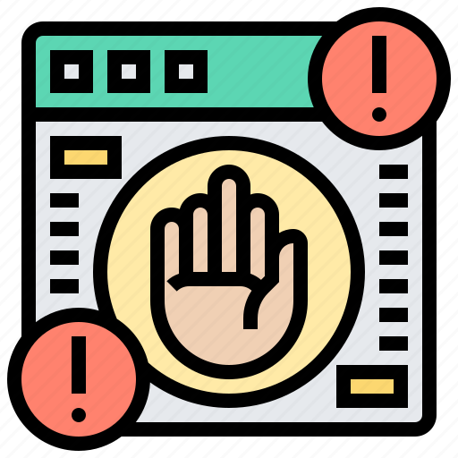 Blocking, internet, program, software, stop icon - Download on Iconfinder