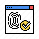 fingerprint, access, security, internet, ddos, approved