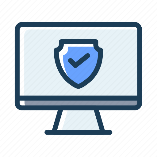 Desktop, shield, safe, protected, security, safety icon - Download on Iconfinder