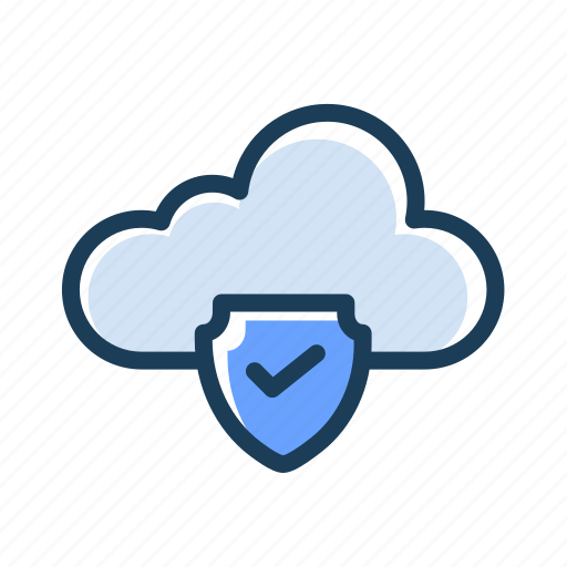 Cloud, shield, security, verified, protection, internet icon - Download on Iconfinder