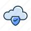 cloud, shield, security, verified, protection, internet 