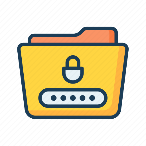 Password, folder, entry, lock, protection, encryption icon - Download on Iconfinder