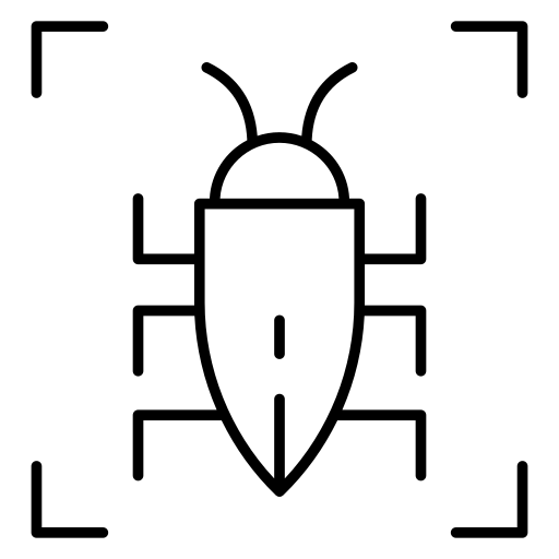 Bug scanning, malware scanning, virus scanning, bug focus, malware focus icon - Download on Iconfinder