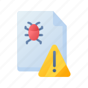 bug, detector, report, alert, warning, virus, document
