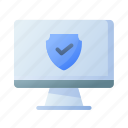 desktop, shield, safe, protected, security, safety