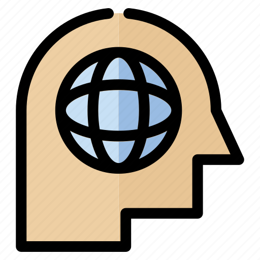 Head, brain, internet, mind, thinking, worldwide icon - Download on Iconfinder