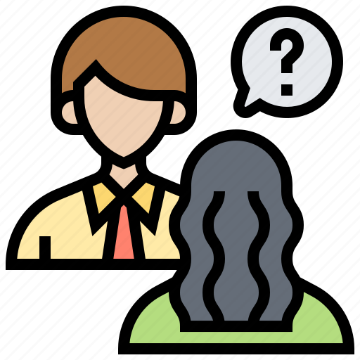Asking, human, interview, questions, resources icon - Download on Iconfinder