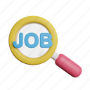 job, search, glass, magnifier, zoom 