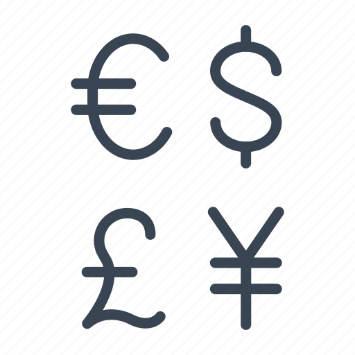 Euro, dollar, pound, sterling, yen, currency icon - Download on Iconfinder