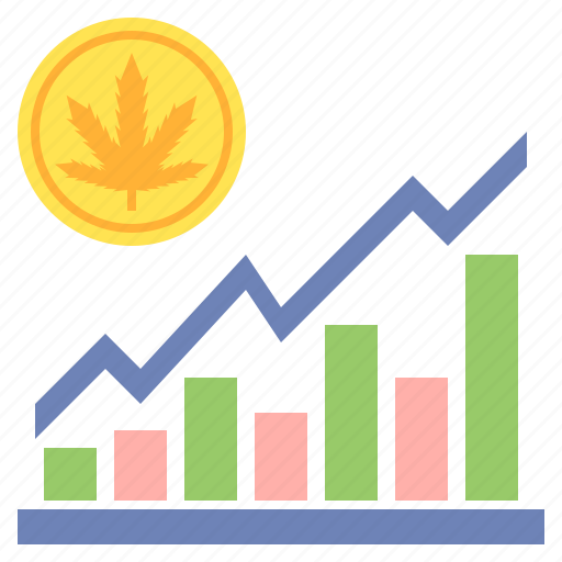 Chart, graph, growth, marijuana, stocks icon - Download on Iconfinder