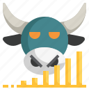 bull, market, business, finance, stock, chart