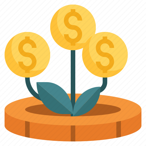 Growth, investing, plant, business, investment, coin icon - Download on Iconfinder