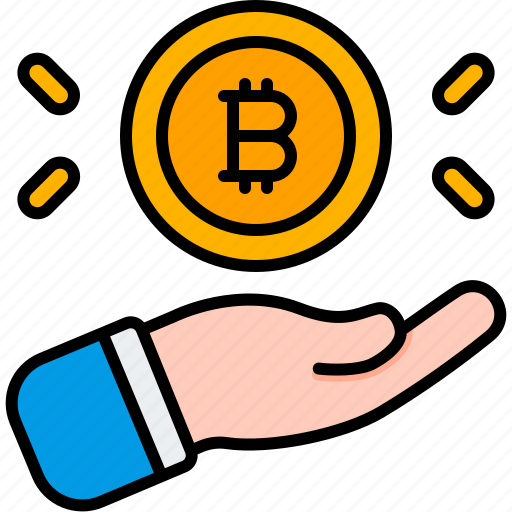 Bitcoin, cryptocurrency, investment, invest, hand, coin, currency icon - Download on Iconfinder
