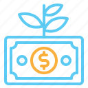 money, growth, business, finance, profit, investment, currency, dollar, plant