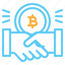 business, deal, investment, partners, partnership, bitcoin, cryptocurrency, handshake, blockchain