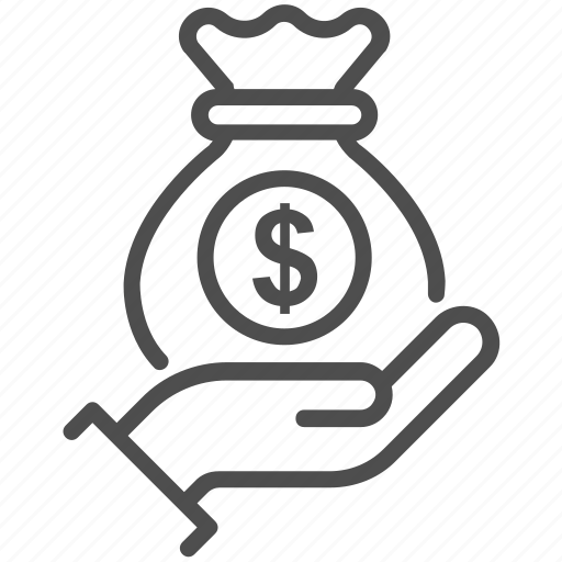 Bag, business, give money, hand, investment, money icon - Download on Iconfinder