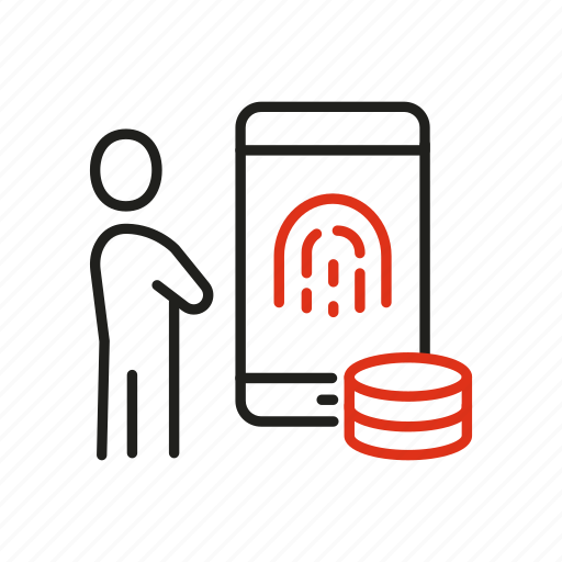 Protection, identification, money, mobile, balance, fingerprint, application icon - Download on Iconfinder