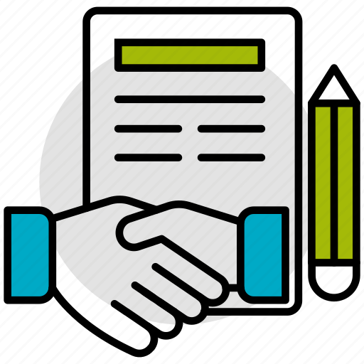 Contract, deal, agreement, paper, handshake icon - Download on Iconfinder